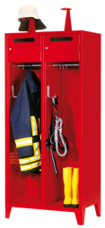 Bild von Feuerwehrschrank ohne Türe mit Wertfach und Einwufschlitz 2 Abteile