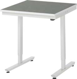 Zeige Details für Arbeitstisch 750x800x720-1120 mm BxTxH mit Linoleum-Platte 25 mm (2 mm Linoleumbelag) Bild von Arbeitstisch 750x800x720-1120 mm BxTxH mit Linoleum-Platte 25 mm (2 mm Linoleumbelag)