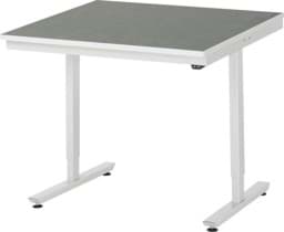 Zeige Details für Arbeitstisch 1000x1000x720-1120 mm BxTxH mit Linoleum-Platte 25 mm (2 mm Linoleumbelag) Bild von Arbeitstisch 1000x1000x720-1120 mm BxTxH mit Linoleum-Platte 25 mm (2 mm Linoleumbelag)