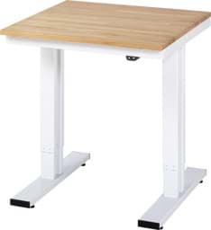 Zeige Details für Arbeitstisch 750x800x720-1120 mm BxTxH mit Buche-Massiv-Platte 25 mm Bild von Arbeitstisch 750x800x720-1120 mm BxTxH mit Buche-Massiv-Platte 25 mm