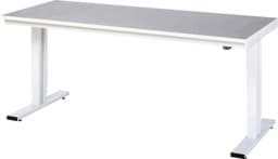 Zeige Details für Arbeitstisch 2000x800x720-1120 mm BxTxH mit Linoleum-Platte 25 mm (2 mm Linoleumbelag) Bild von Arbeitstisch 2000x800x720-1120 mm BxTxH mit Linoleum-Platte 25 mm (2 mm Linoleumbelag)
