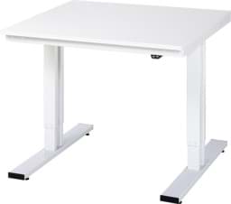 Zeige Details für Arbeitstisch 1000x1000x720-1120 mm BxTxH mit Melamin-Platte 22 mm Bild von Arbeitstisch 1000x1000x720-1120 mm BxTxH mit Melamin-Platte 22 mm