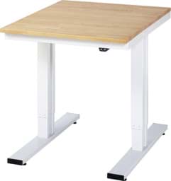 Zeige Details für Arbeitstisch 750x1000x720-1120 mm BxTxH mit Buche-Massiv-Platte 25 mm Bild von Arbeitstisch 750x1000x720-1120 mm BxTxH mit Buche-Massiv-Platte 25 mm
