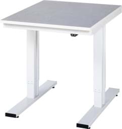 Zeige Details für Arbeitstisch 750x1000x720-1120 mm BxTxH mit Linoleum-Platte 25 mm (2 mm Linoleumbelag) Bild von Arbeitstisch 750x1000x720-1120 mm BxTxH mit Linoleum-Platte 25 mm (2 mm Linoleumbelag)