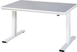 Zeige Details für Arbeitstisch 1500x1000x720-1120 mm BxTxH mit Linoleum-Platte 25 mm (2 mm Linoleumbelag) Bild von Arbeitstisch 1500x1000x720-1120 mm BxTxH mit Linoleum-Platte 25 mm (2 mm Linoleumbelag)