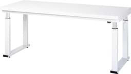 Zeige Details für Arbeitstisch 2000x700x740-1140 mm BxTxH mit Hartlaminat-Platte 40 mm (mit 0,8 mm HPL Auflage) Bild von Arbeitstisch 2000x700x740-1140 mm BxTxH mit Hartlaminat-Platte 40 mm (mit 0,8 mm HPL Auflage)