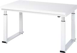 Zeige Details für Arbeitstisch 1500x900x740-1140 mm BxTxH mit Hartlaminat-Platte 40 mm (mit 0,8 mm HPL Auflage) Bild von Arbeitstisch 1500x900x740-1140 mm BxTxH mit Hartlaminat-Platte 40 mm (mit 0,8 mm HPL Auflage)