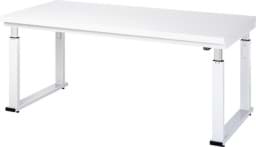 Zeige Details für Arbeitstisch 2000x900x740-1140 mm BxTxH mit Hartlaminat-Platte 40 mm (mit 0,8 mm HPL Auflage) Bild von Arbeitstisch 2000x900x740-1140 mm BxTxH mit Hartlaminat-Platte 40 mm (mit 0,8 mm HPL Auflage)