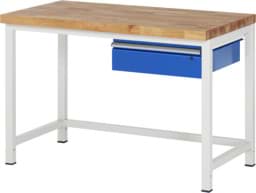 Zeige Details für Werkbank fixe Höhe, B 1250xT 700xH 840mm, Buche-Massiv-Platte 40mm Bild von Werkbank fixe Höhe, B 1250xT 700xH 840mm, Buche-Massiv-Platte 40mm