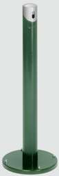 Bild von Ascher als Standsäule moosgrün RAL 6005, Kopfteil silber