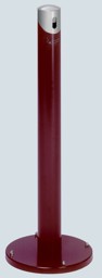 Bild von Ascher als Standsäule rot RAL 3000, Kopfteil silber