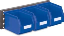 Zeige Details für Wandschiene Schlitzplatte Set 7, RAL 7016 anthrazitgrau
 Bild von Wandschiene Schlitzplatte Set 7, RAL 7016 anthrazitgrau