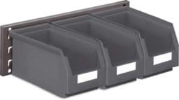 Zeige Details für Wandschiene Schlitzplatte Set 10, RAL 7016 anthrazitgrau
 Bild von Wandschiene Schlitzplatte Set 10, RAL 7016 anthrazitgrau