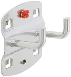 Zeige Details für Werkzeughalter 75 mm Länge mit senkrechtem Hakenende doppelt, alufarben Bild von Werkzeughalter 75 mm Länge mit senkrechtem Hakenende doppelt, alufarben