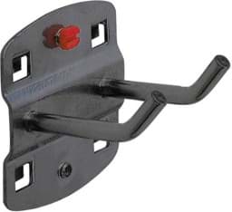 Zeige Details für Werkzeughalter 75 mm Länge mit schrägem Hakenende doppelt, anthrazitgrau Bild von Werkzeughalter 75 mm Länge mit schrägem Hakenende doppelt, anthrazitgrau