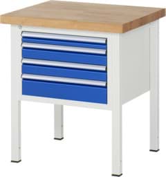 Zeige Details für Werkbank Modell 8132, B 750xT 700xH 840-1040mm, Buche-Massiv-Platte 40mm Bild von Werkbank Modell 8132, B 750xT 700xH 840-1040mm, Buche-Massiv-Platte 40mm