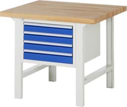 Zeige Details für Werkbank Modell 7000, B 1000 x T 900 x H 840 mm, Buche-Massiv-Platte 40 mm Bild von Werkbank Modell 7000, B 1000 x T 900 x H 840 mm, Buche-Massiv-Platte 40 mm