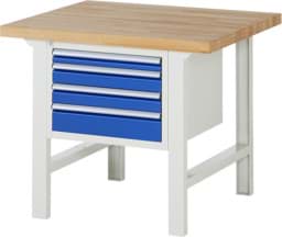 Zeige Details für Werkbank Modell 7000, B 1000 x T 900 x H 840 mm, Buche-Massiv-Platte 40 mm Bild von Werkbank Modell 7000, B 1000 x T 900 x H 840 mm, Buche-Massiv-Platte 40 mm
