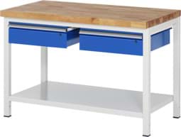 Zeige Details für Werkbank fixe Höhe, B 1250xT 700xH 840mm, Buche-Massiv-Platte 40mm Bild von Werkbank fixe Höhe, B 1250xT 700xH 840mm, Buche-Massiv-Platte 40mm