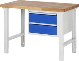 Zeige Details für Werkbank Modell 7000, B 1250 x T 700 x H 790-1140 mm, Buche-Massiv-Platte 40 mm Bild von Werkbank Modell 7000, B 1250 x T 700 x H 790-1140 mm, Buche-Massiv-Platte 40 mm