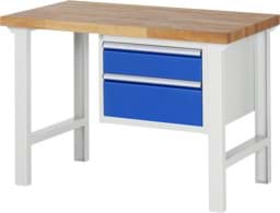 Zeige Details für Werkbank Modell 7000, B 1250 x T 700 x H 840 mm, Buche-Massiv-Platte 40 mm Bild von Werkbank Modell 7000, B 1250 x T 700 x H 840 mm, Buche-Massiv-Platte 40 mm