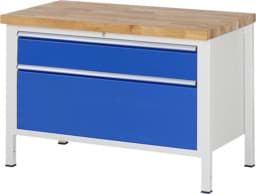 Zeige Details für Werkbank Modell 8356, B 1250xT 700xH 840mm, Buche-Massiv-Platte 40mm Bild von Werkbank Modell 8356, B 1250xT 700xH 840mm, Buche-Massiv-Platte 40mm