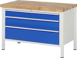 Zeige Details für Werkbank Modell 8359, B 1250xT 700xH 840mm, Buche-Massiv-Platte 40mm Bild von Werkbank Modell 8359, B 1250xT 700xH 840mm, Buche-Massiv-Platte 40mm