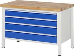 Zeige Details für Werkbank Modell 8362, B 1250xT 700xH 840mm, Buche-Massiv-Platte 40mm Bild von Werkbank Modell 8362, B 1250xT 700xH 840mm, Buche-Massiv-Platte 40mm