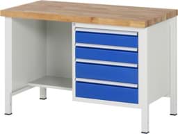 Zeige Details für Werkbank Modell 8453, B 1250xT 700xH 840mm, Buche-Massiv-Platte 40mm Bild von Werkbank Modell 8453, B 1250xT 700xH 840mm, Buche-Massiv-Platte 40mm