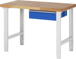 Zeige Details für Werkbank Modell 7000, B 1250 x T 700 x H 790-1140 mm, Buche-Massiv-Platte 40 mm Bild von Werkbank Modell 7000, B 1250 x T 700 x H 790-1140 mm, Buche-Massiv-Platte 40 mm