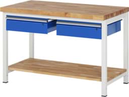 Zeige Details für Werkbank verstellbare Höhe, B 1250xT 700xH 840-1040mm, Buche-Massiv-Platte 40mm Bild von Werkbank verstellbare Höhe, B 1250xT 700xH 840-1040mm, Buche-Massiv-Platte 40mm
