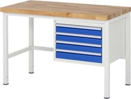 Zeige Details für Werkbank Modell 8133, B 1250xT 700xH 840-1040mm, Buche-Massiv-Platte 40mm Bild von Werkbank Modell 8133, B 1250xT 700xH 840-1040mm, Buche-Massiv-Platte 40mm