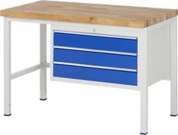 Zeige Details für Werkbank Modell 8227, B 1250xT 700xH 840-1040mm, Buche-Massiv-Platte 40mm Bild von Werkbank Modell 8227, B 1250xT 700xH 840-1040mm, Buche-Massiv-Platte 40mm