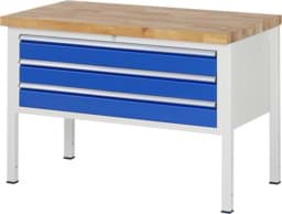 Zeige Details für Werkbank Modell 8327, B 1250xT 700xH 840-1040mm, Buche-Massiv-Platte 40mm Bild von Werkbank Modell 8327, B 1250xT 700xH 840-1040mm, Buche-Massiv-Platte 40mm