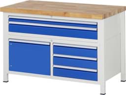 Zeige Details für Werkbank Modell 8922, B 1250xT 700xH 840-1040mm, Buche-Massiv-Platte 40mm Bild von Werkbank Modell 8922, B 1250xT 700xH 840-1040mm, Buche-Massiv-Platte 40mm