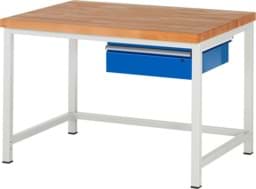 Zeige Details für Werkbank fixe Höhe, B 1250xT 900xH 840mm, Buche-Massiv-Platte 40mm Bild von Werkbank fixe Höhe, B 1250xT 900xH 840mm, Buche-Massiv-Platte 40mm