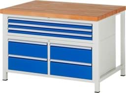 Zeige Details für Werkbank Modell 8924, B 1250xT 900xH 840mm, Buche-Massiv-Platte 40mm Bild von Werkbank Modell 8924, B 1250xT 900xH 840mm, Buche-Massiv-Platte 40mm