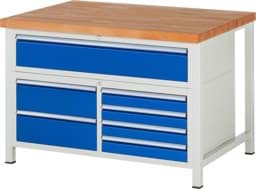 Zeige Details für Werkbank Modell 8921, B 1250xT 900xH 840mm, Buche-Massiv-Platte 40mm Bild von Werkbank Modell 8921, B 1250xT 900xH 840mm, Buche-Massiv-Platte 40mm