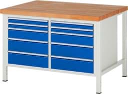 Zeige Details für Werkbank Modell 8480, B 1250xT 900xH 840mm, Buche-Massiv-Platte 40mm Bild von Werkbank Modell 8480, B 1250xT 900xH 840mm, Buche-Massiv-Platte 40mm