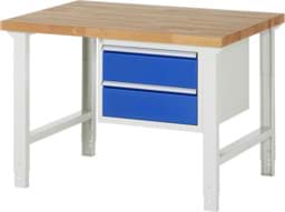 Zeige Details für Werkbank Modell 7000, B 1250 x T 900 x H 790-1140 mm, Buche-Massiv-Platte 40 mm Bild von Werkbank Modell 7000, B 1250 x T 900 x H 790-1140 mm, Buche-Massiv-Platte 40 mm