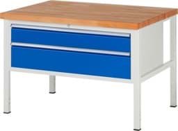 Zeige Details für Werkbank Modell 8323, B 1250xT 900xH 840-1040mm, Buche-Massiv-Platte 40mm Bild von Werkbank Modell 8323, B 1250xT 900xH 840-1040mm, Buche-Massiv-Platte 40mm