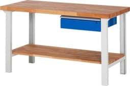 Zeige Details für Werkbank Modell 7002, B 1500 x T 700 x H 840 mm, Buche-Massiv-Platte 40 mm Bild von Werkbank Modell 7002, B 1500 x T 700 x H 840 mm, Buche-Massiv-Platte 40 mm