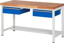 Zeige Details für Werkbank fixe Höhe, B 1500xT 700xH 840mm, Buche-Massiv-Platte 40mm Bild von Werkbank fixe Höhe, B 1500xT 700xH 840mm, Buche-Massiv-Platte 40mm