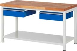 Zeige Details für Werkbank fixe Höhe, B 1500xT 700xH 840mm, Buche-Massiv-Platte 40mm Bild von Werkbank fixe Höhe, B 1500xT 700xH 840mm, Buche-Massiv-Platte 40mm