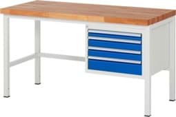 Zeige Details für Werkbank Modell 8132, B 1500xT 700xH 840mm, Buche-Massiv-Platte 40mm Bild von Werkbank Modell 8132, B 1500xT 700xH 840mm, Buche-Massiv-Platte 40mm