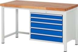 Zeige Details für Werkbank Modell 8271, B 1500xT 700xH 840mm, Buche-Massiv-Platte 40mm Bild von Werkbank Modell 8271, B 1500xT 700xH 840mm, Buche-Massiv-Platte 40mm