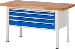 Zeige Details für Werkbank Modell 8332, B 1500xT 700xH 840mm, Buche-Massiv-Platte 40mm Bild von Werkbank Modell 8332, B 1500xT 700xH 840mm, Buche-Massiv-Platte 40mm