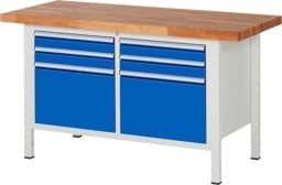 Zeige Details für Werkbank Modell 8474, B 1500xT 700xH 840mm, Buche-Massiv-Platte 40mm Bild von Werkbank Modell 8474, B 1500xT 700xH 840mm, Buche-Massiv-Platte 40mm