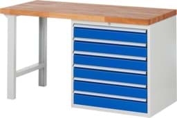 Zeige Details für Werkbank Modell 7616, B 1500xT 700xH 840mm, Buche-Massiv-Platte 40 mm Bild von Werkbank Modell 7616, B 1500xT 700xH 840mm, Buche-Massiv-Platte 40 mm