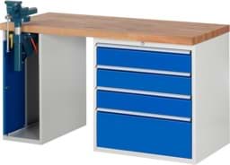 Zeige Details für Werkbank Modell 7610, B 1500xT 700xH 840mm, Buche-Massiv-Platte 40 mm Bild von Werkbank Modell 7610, B 1500xT 700xH 840mm, Buche-Massiv-Platte 40 mm